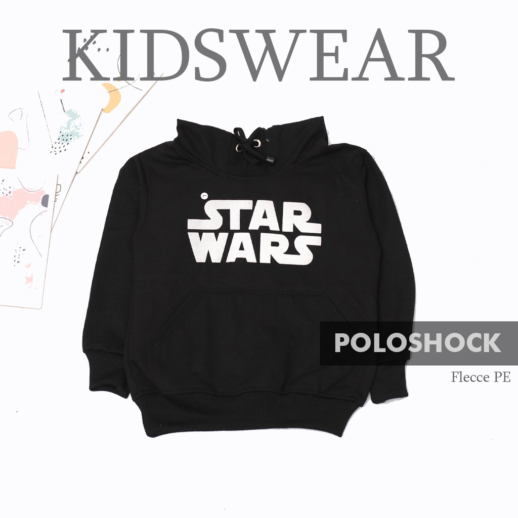 hoodie sweater anak star wars lakilaki perempuan hitam poloshock
