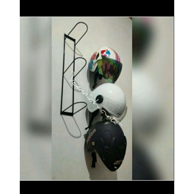 rak helm gantung/rak helm besi gantung