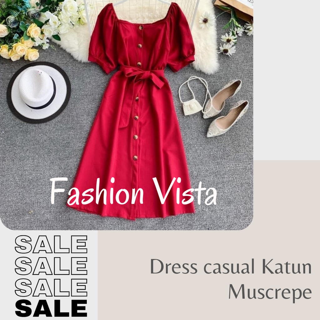 Dress Wanita Remaja Kekinian  Baju Dress Casual Wanita Dress Party Model Dress Pesta Kondangan Ld100