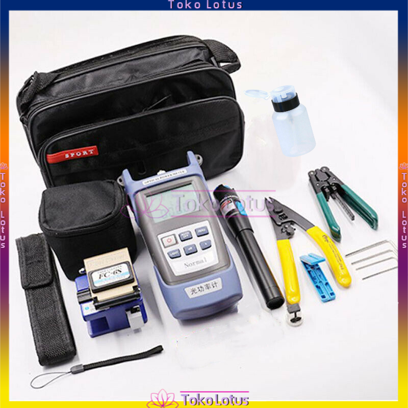 [NEW] Fiber Optic FTTH Tool Kit Set Power Meter FC-6S Optical Cleaver Finder 12in1