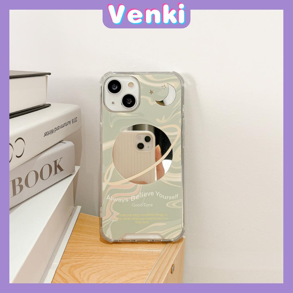 iPhone Case Acrylic Luxury Makeup Mirror Airbag Shockproof Protection Camera Moon Planet Cute Compatible For iPhone 11 iPhone 13 Pro Max iPhone 12 Pro Max iPhone 7 Plus iPhone xr