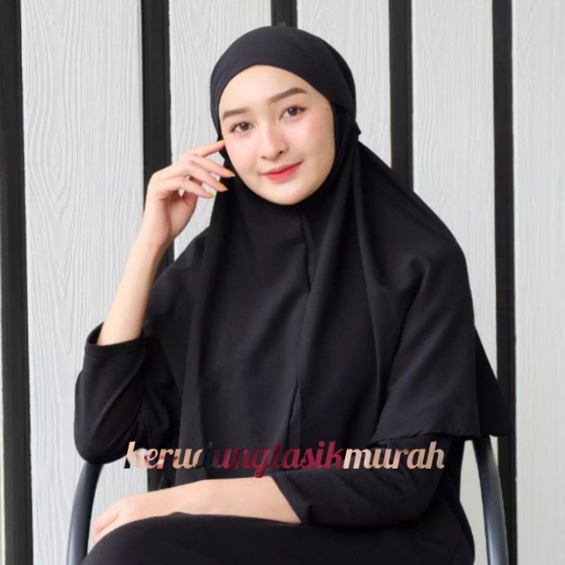 (DM) bergo mariyam diamond italyano bergo polos terlaris nonpet hijab instan