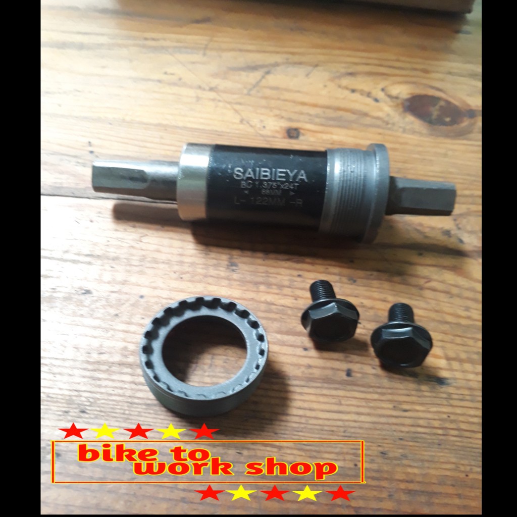 BOTTOM BRACKET BEARING BB KOTAK AS TENGAH SEPEDA LIPAT MTB MINI 122 MM
