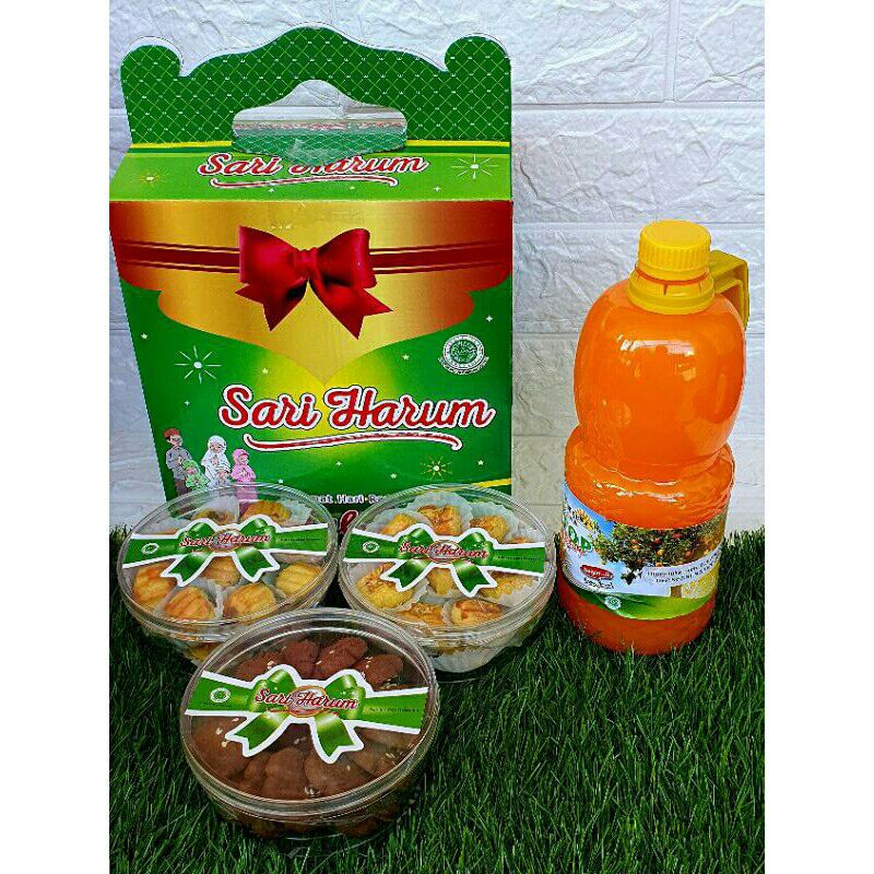 

Sari harum plus sirup / paket Kue Lebaran / parcel Lebaran /THR murah