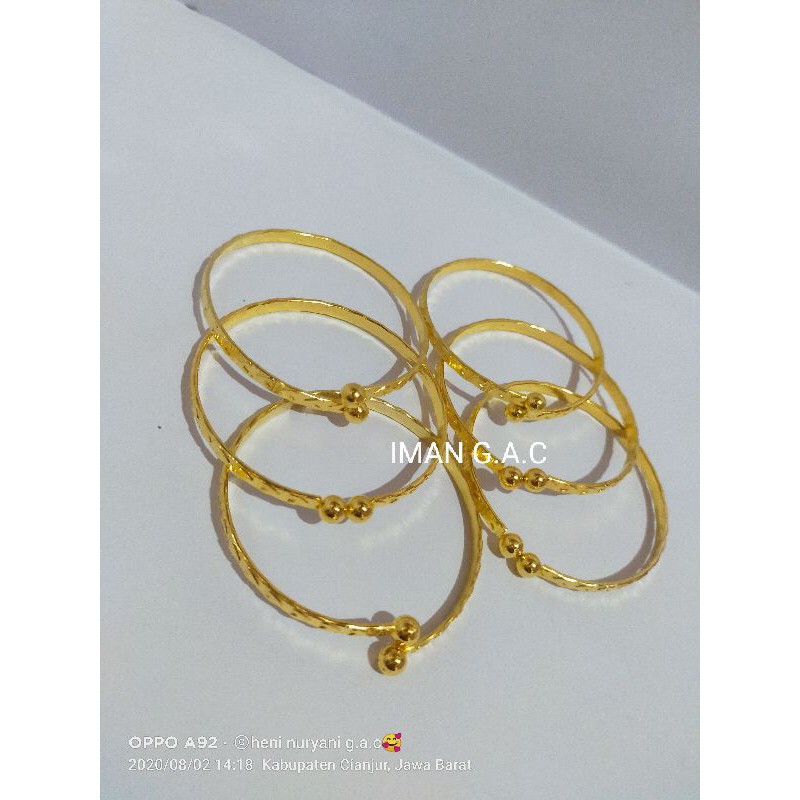 3 pcs gelang keroncong anak tanggung