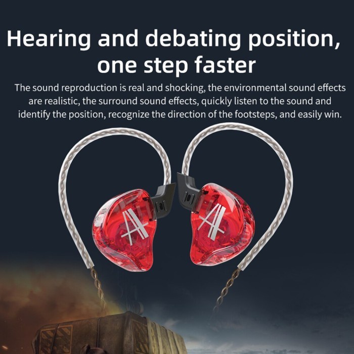 CCA CA2 Deep Bass Earphone with MIC alt KZ EDX-RED