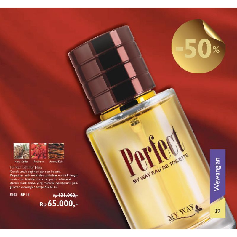 Perfect PARFUME/PARFUM/MINYAK WANGI IMPORT PRIA COWOK TAHAN LAMA 24 JAM EDT FOR MEN MY WAY
