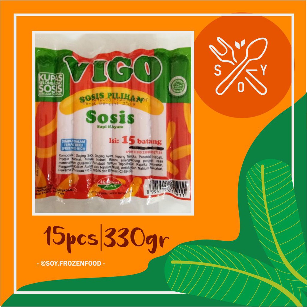 

SOSIS SAPI DAN AYAM VIGO ISI 15 PCS 330 GRAM