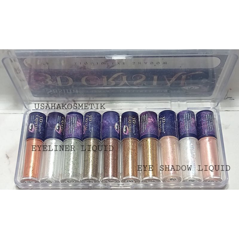 PROMO SULTAN EYESHADOW  GLITTER LIQUID SASIMI  / liquid eyeshadow glitter 3D CRYSTAL NO.S-12040