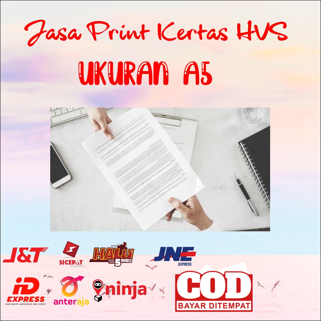 LF55 Jasa Cetak Print Buku Kertas HVS UKURAN A5 BUKAN BINDER Fotocopy Printing Murah Termurah Cepat