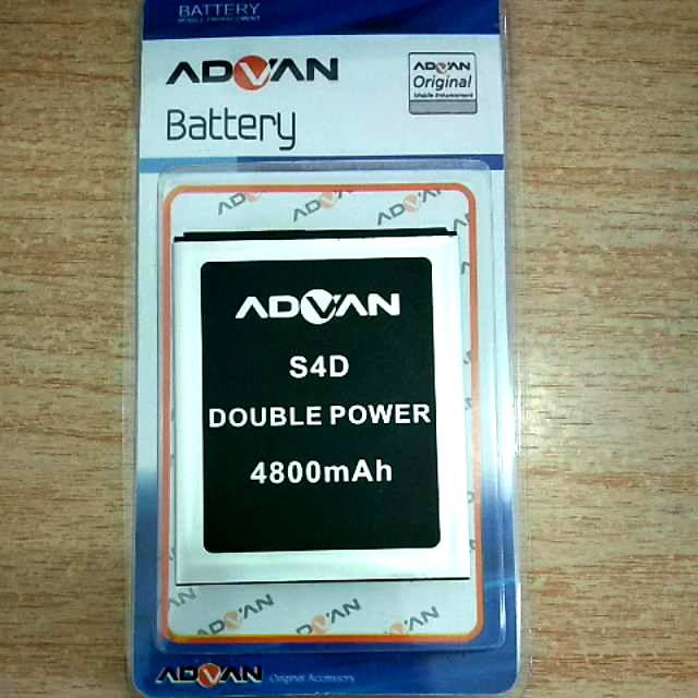 Baterai Advan Vandroid S4D Original Double Power Batre Batrai Battery HP