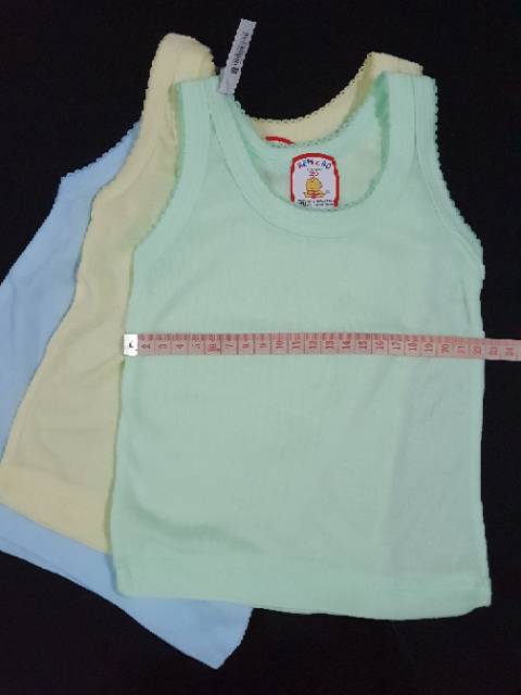 Singlet Hao Hao Hen Hao Kaos Dalam Anak Bayi 18/20 Putih/Warna isi 3pcs Murah Halus