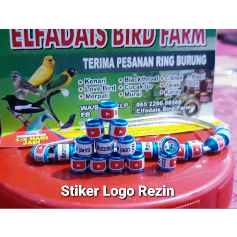 RingBurung STIKER LOGO LAPISAN REZIN CEPAT JADI 25PCS