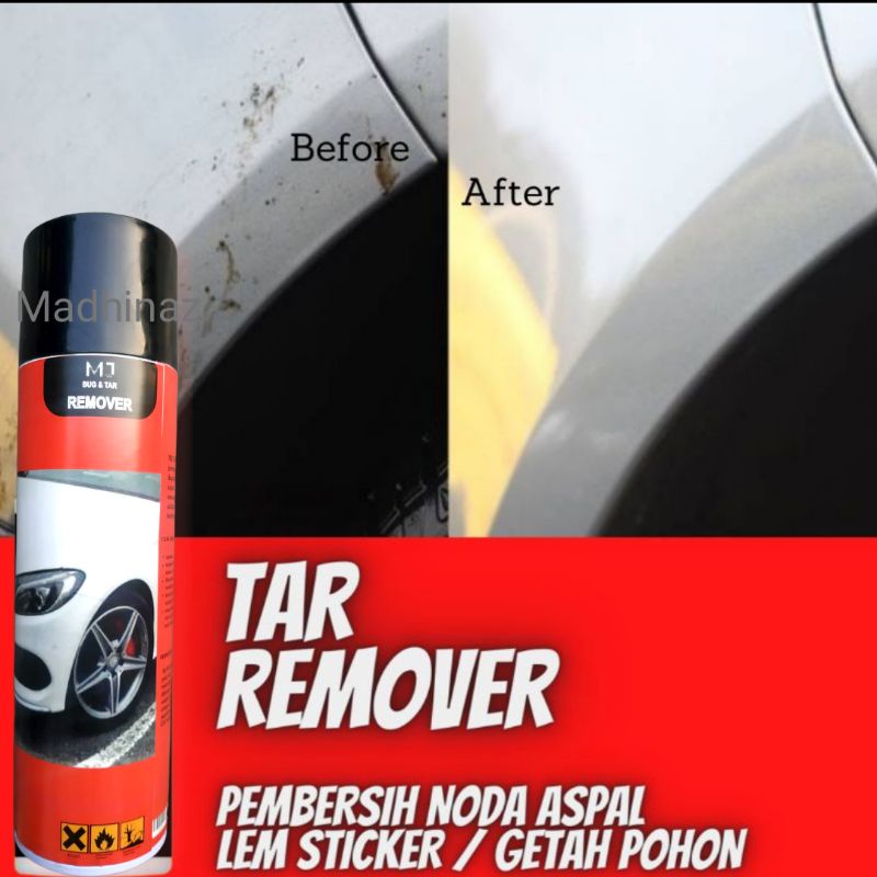 Tar remover pembersih noda aspal,lem stiker,getah pohon,kotoran burung ,serangga pada mobil motor bonus kain microfiber