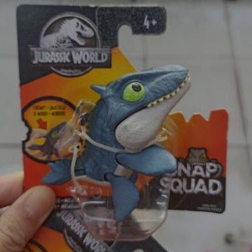 mosasaurus / pupel besar / snap squad / wave 4 / jurassic world / dinosaurus