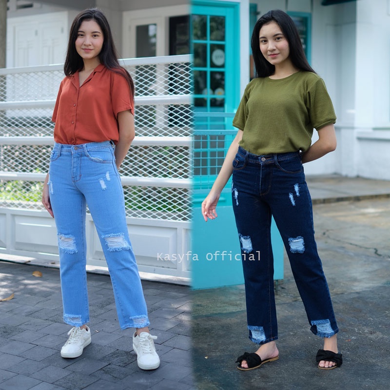 BOYFRIEND SOBEK JEANS PREMIUM // BOYFRIEND JEANS RIPPED DISTRO