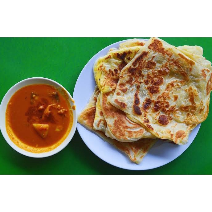 

Makanan India Roti Canai with Curry Kambing / Khusus Gojek