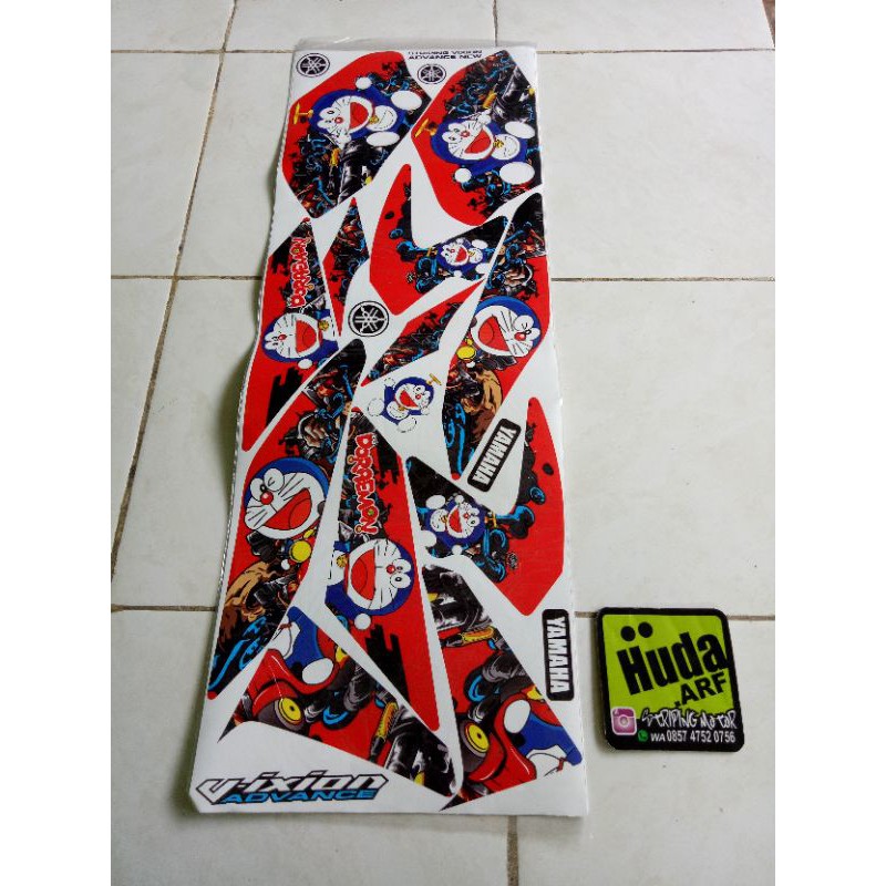 STRIPING NEW VIXION ADVANCE STICKER NEW VIXION ADVANCE NVA DECAL NEW VIXION ADVANCE NVA "DORAEMON"