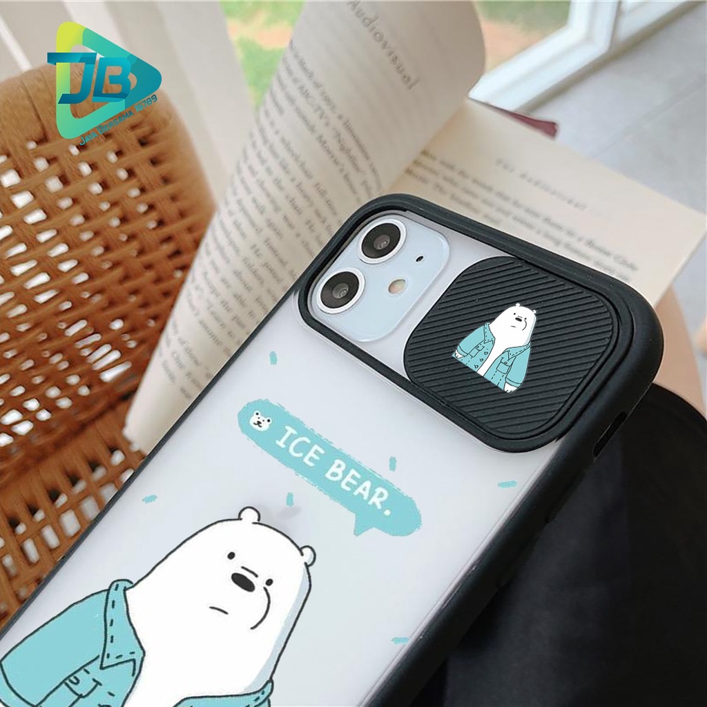 SOFTCASE SLINGCASE SLIDE PELINDUNG KAMERA WE BARE BEARS SAMSUNG OPPO VIVO REALME IPHONE XIAOMI ALL TYPE JB5146