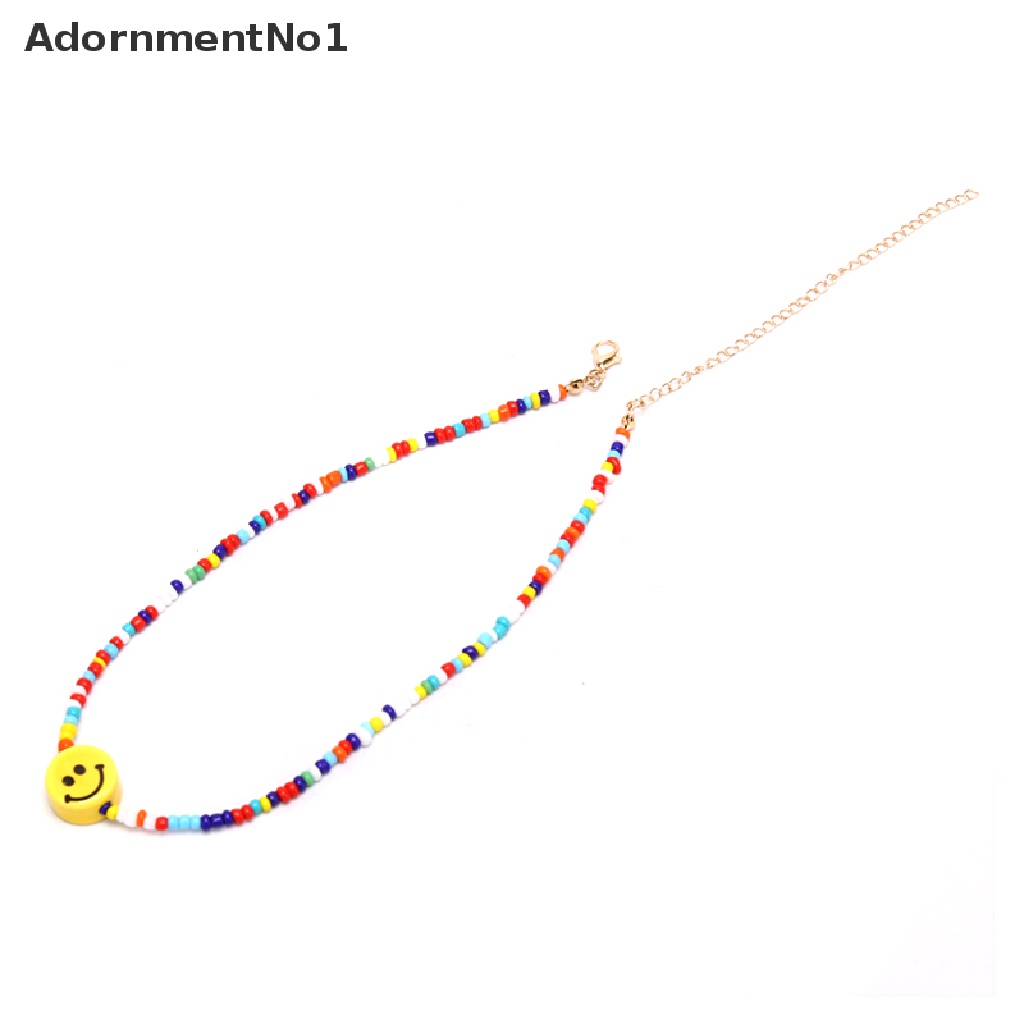 (AdornmentNo1) Kalung Choker Gaya Bohemia Dengan Manik-Manik Warna-Warni Untuk Wanita