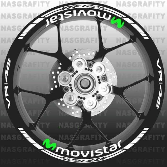 stiker velg yamaha R25 Movistar VR 46