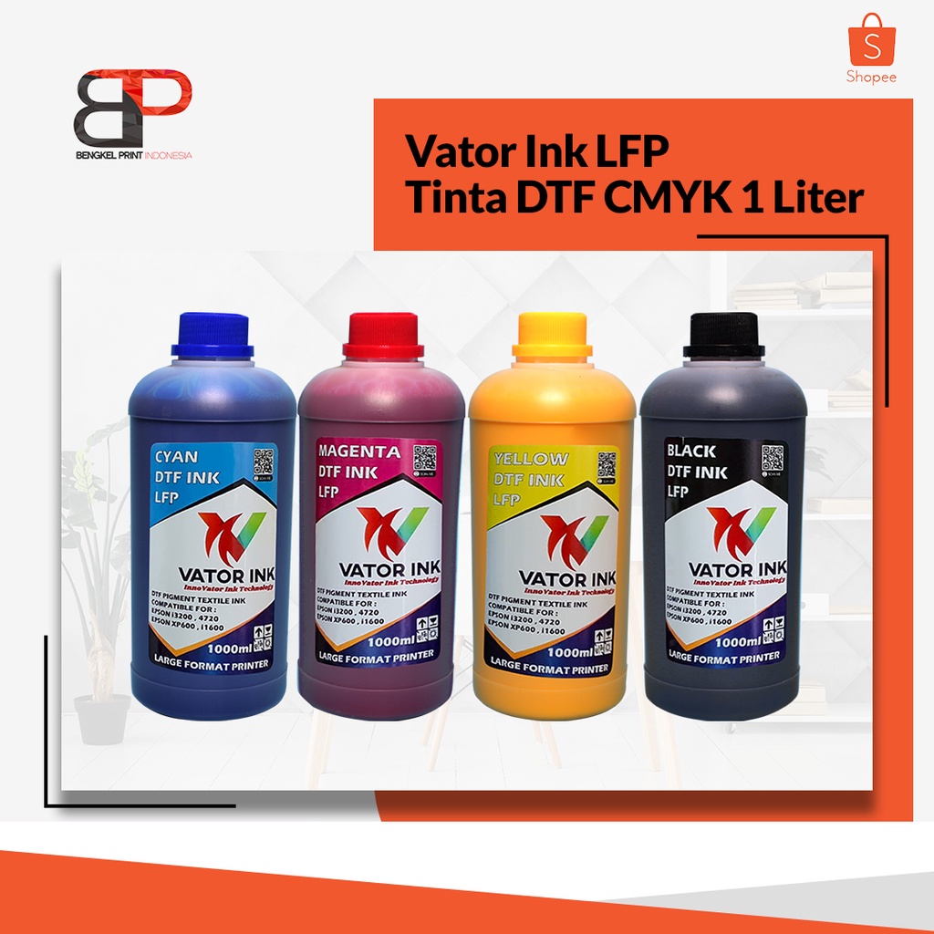 Tinta Vator DTF LFP Large Format Printer CMYK 1L