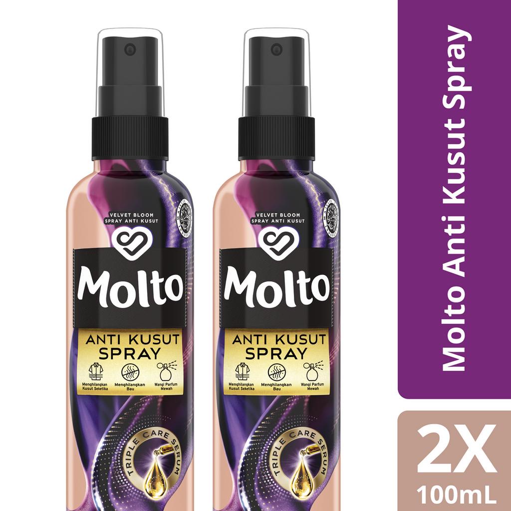 MOLTO ANTI KUSUT Velvet Bloom Spray 100mL Twin Pack