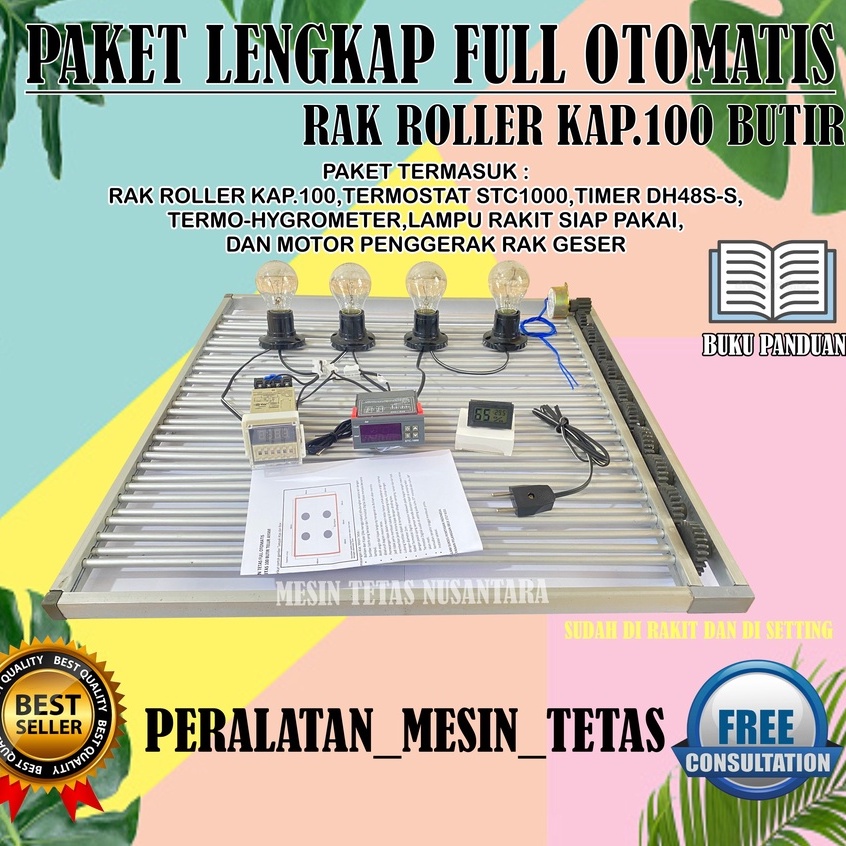 Paket Lengkap Rak Roller Kap.100 untuk Mesin Tetas Telur