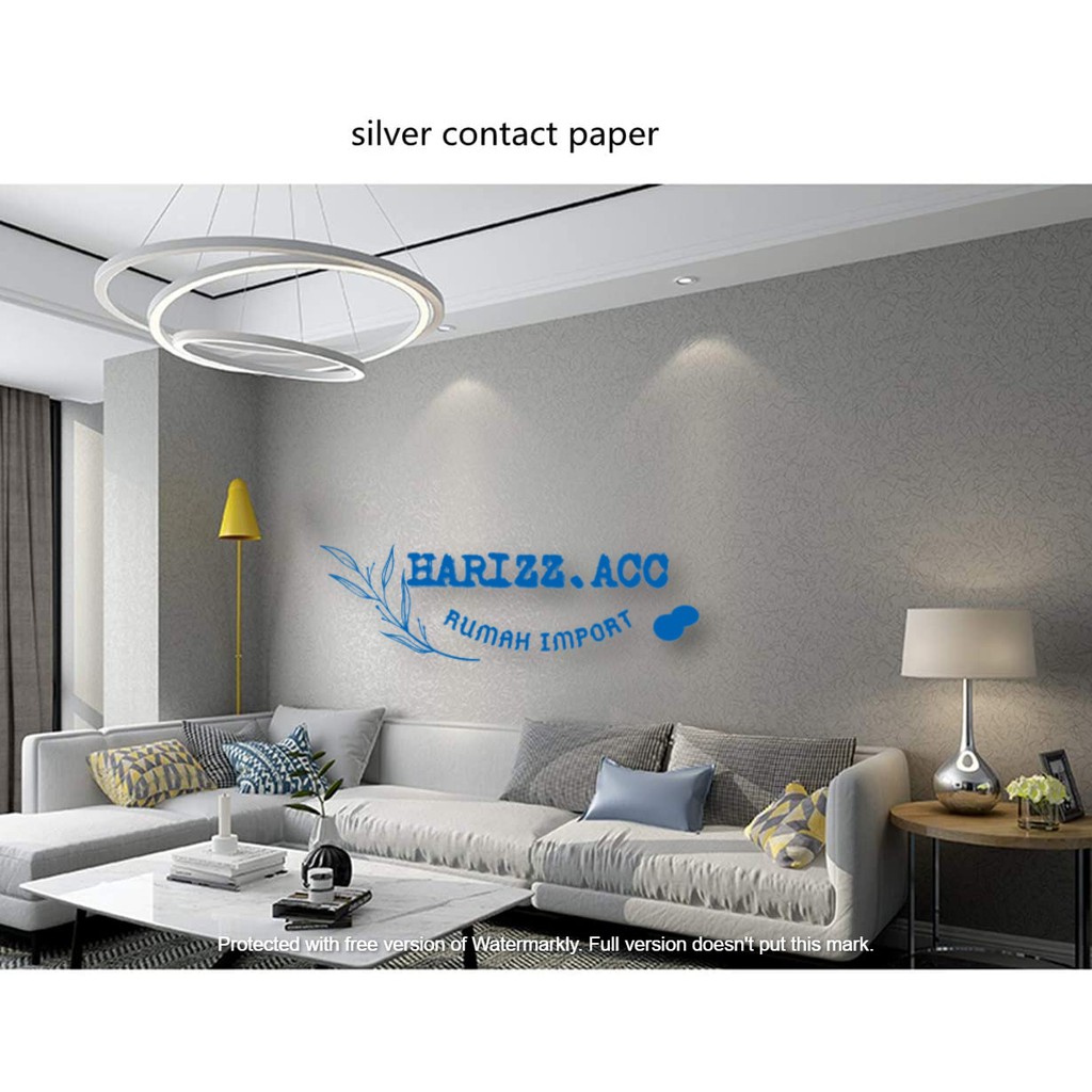 WALLPAPER STIKER DINDING SILVER POLOS SERABUT