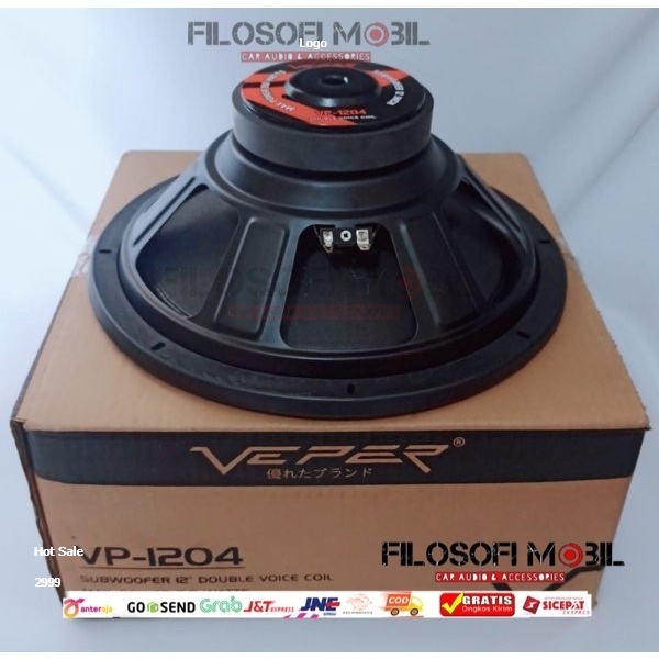 DISKON Subwoofer Veper VP-1204 - Double Voice Coil - Asca Qualty - FM