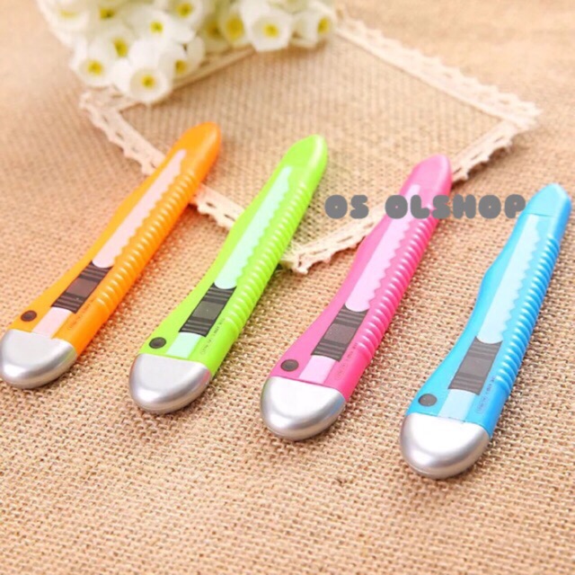 1 Lusin pulpen cutter selusin pen gel kater pisau unik lucu