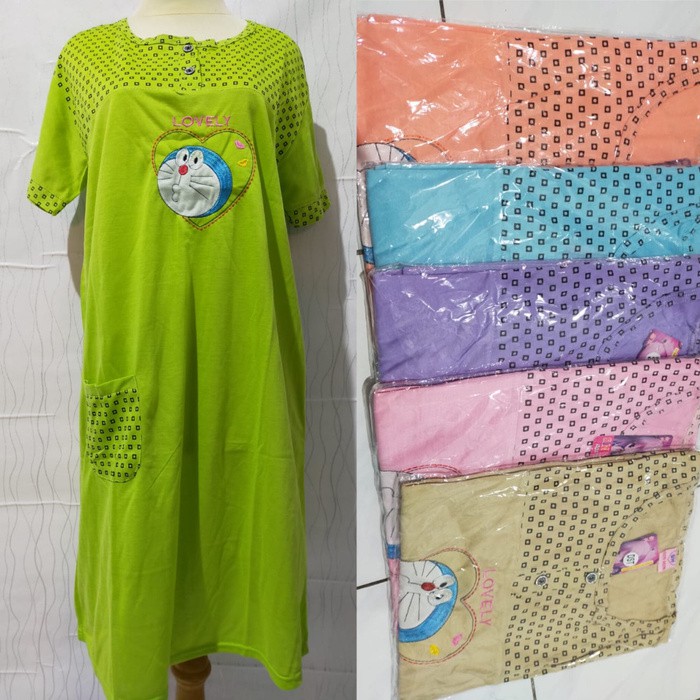 Dress rumah santai dewasa Daster kaos Baju Tidur Babydoll LD 103cm MURAH MERIAH -SR2
