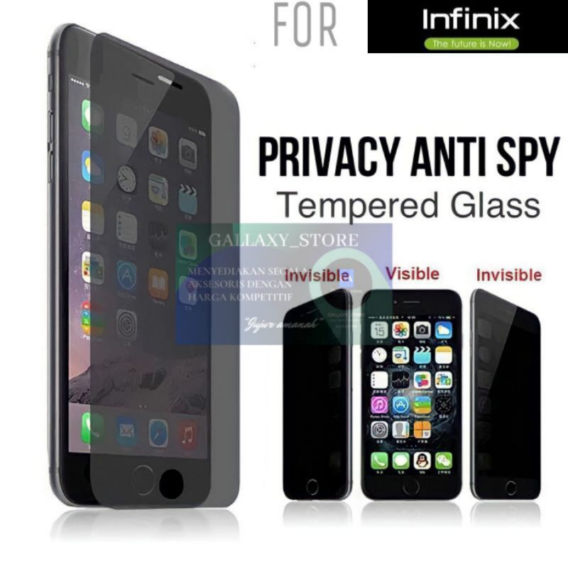 INFINIX ANTI SPY / TEMPERED GLASS / SCREEN GUARD/ TG / PELINDUNG LAYAR INFINIX SMART 6 HOT 11 HOT 8 SMART 5 smart 7 6+ NOTE 12i 2022 HOT 30 pro 20i 20 12 5G