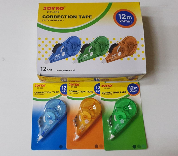 

CORRECTION TAPE JOYKO CT-562 5mm12meter | TIPEX KERTAS