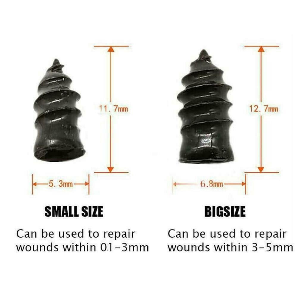 10Pcs/Box Portable Wear Resistanc Motorcycles Vacuum Tubeless Tire Self Fast Repair Mini Rubber Glue Nail