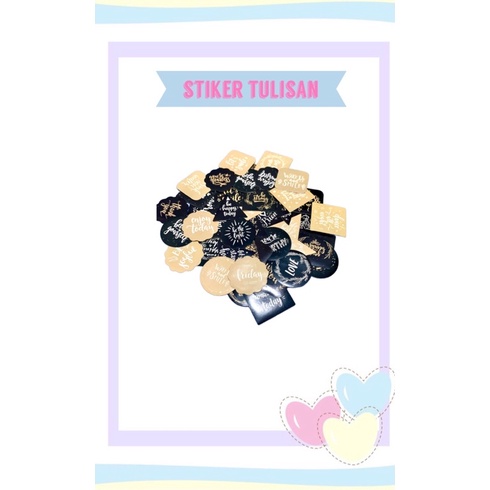 

stiker motif tulisan bahaa inggris