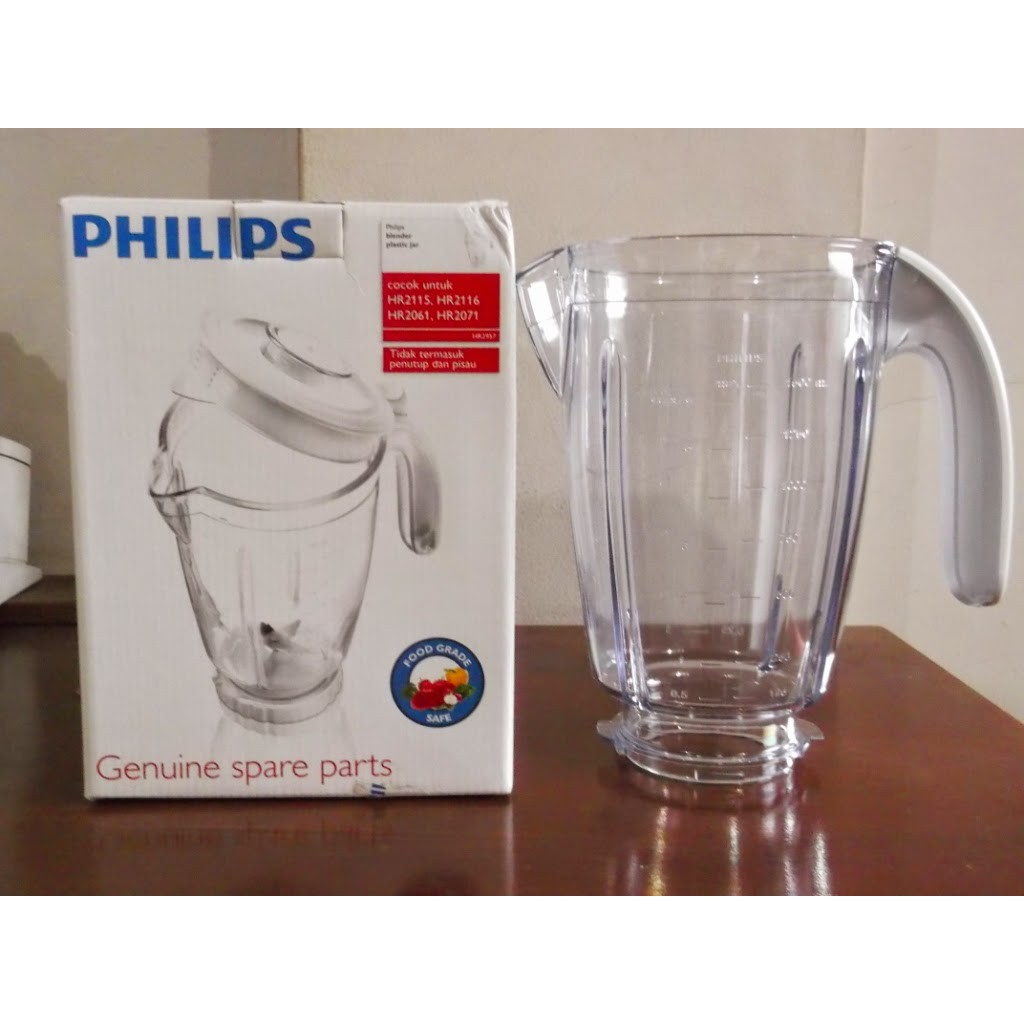 Gelas Mika Blender Philips Ori untuk tipe HR 2115, HR 2116, HR 2061, HR 2071