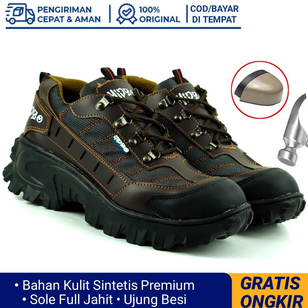 SEPATU PRIA HIPZO M-52 SEPATU SAFETY PRIA TERBARU KULIT ORIGINAL IMPORT TERLARISS...,,,,,