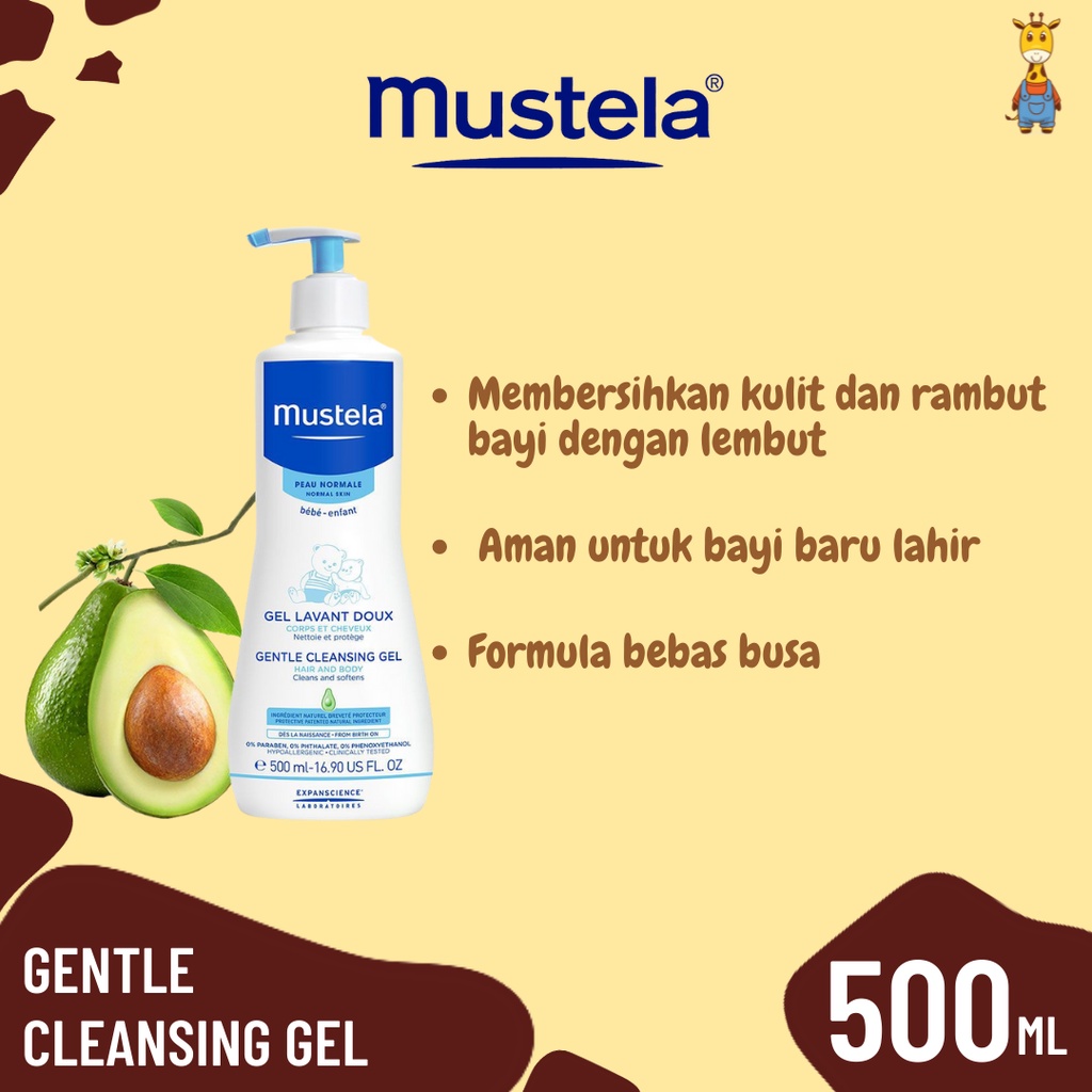 Mustela Gentle Cleansing Gel 500ml - Sabun Mandi Bayi