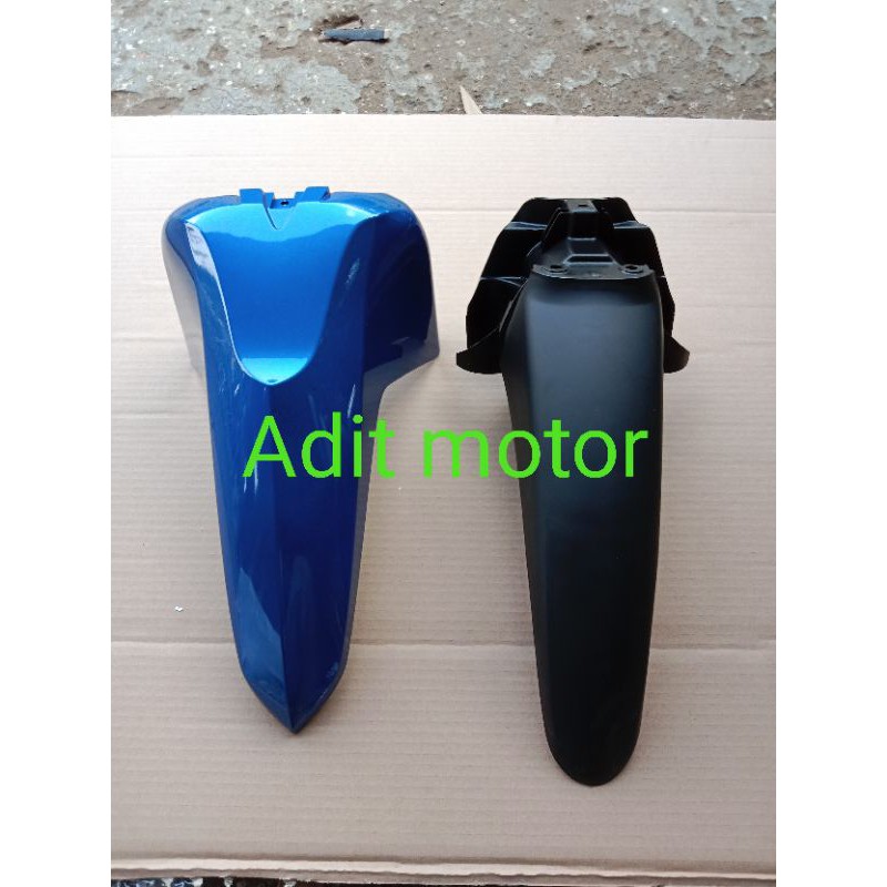Spakbor Depan Belakang Honda Supra X 125 Fi New 2015 Warna Biru