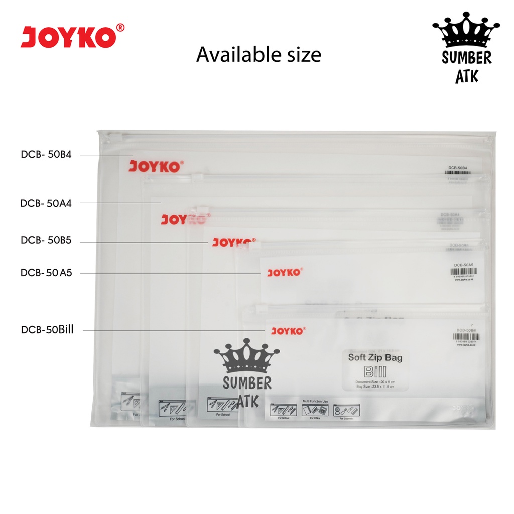 

Document Bag Tas Dokumen Joyko DCB-50 BILL , A5 , B5 , A4 , B4