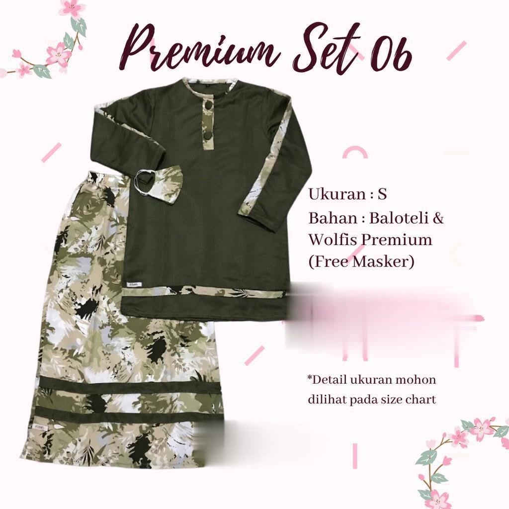 EZ PONDOK SANTRWATI MUSLIM - PREMIUM SET 06 - SETELAN ROK BAJU HARIAN SANTRI GONTOR PUTRI