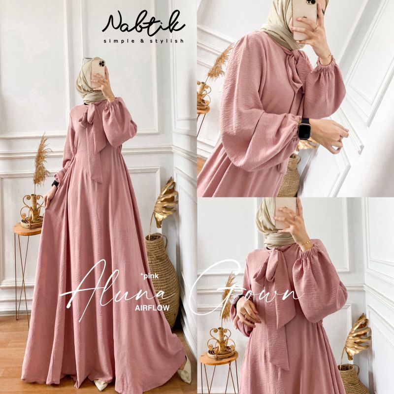 aluna gown ready stok ori nabtik