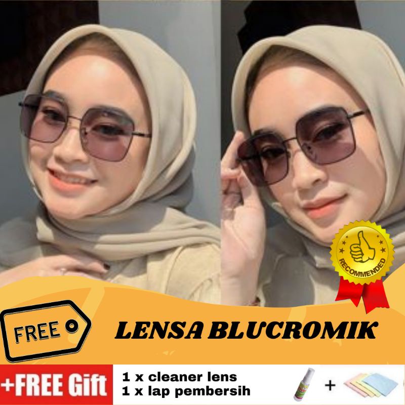 FRAME KACAMATA 7335 + LENSA BLUCROMIK + ANTIRADIASI