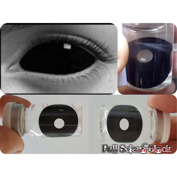 Softlens Schlera Black Full Eyes (Hitam Full)