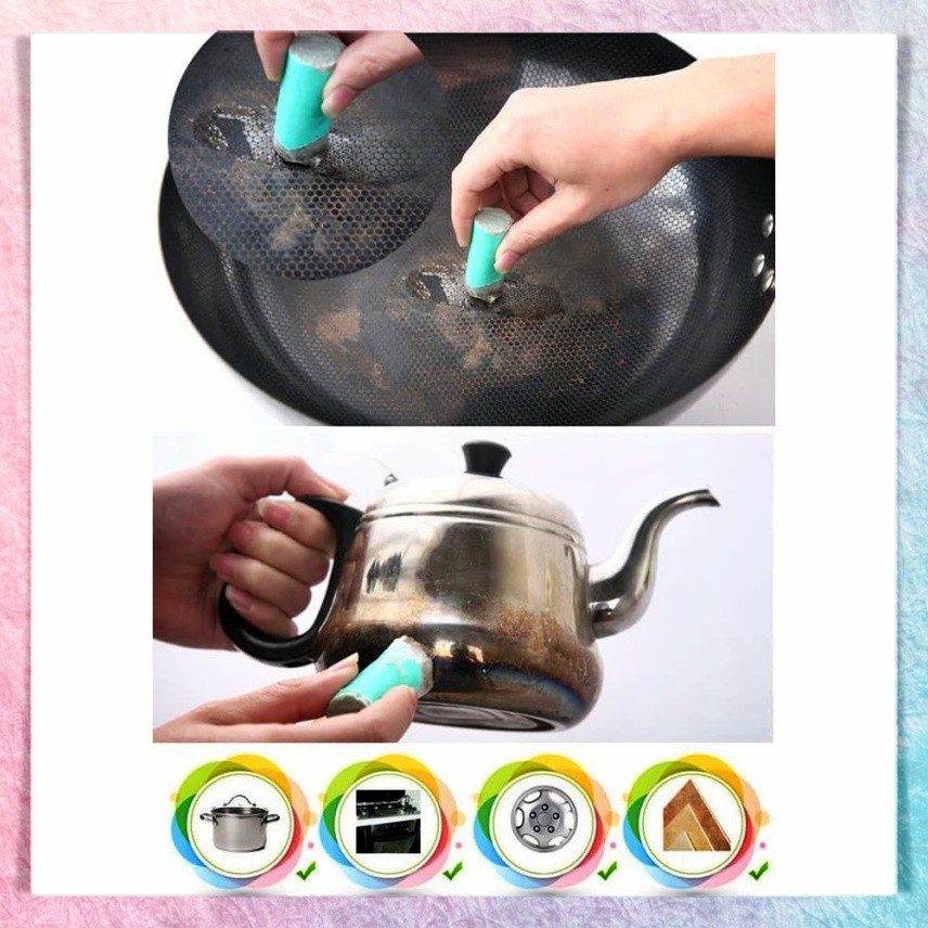 Alat Pembersih Karat Kerak Panci Wajan Kuali Peralatan Dapur Bahan Stainles Steel Logam Magic Stick