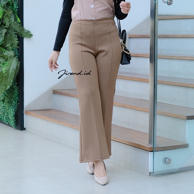 Celana Cutbray Pants Scuba Premium Strech/ Cutbray Cubit List Tengah Resleting