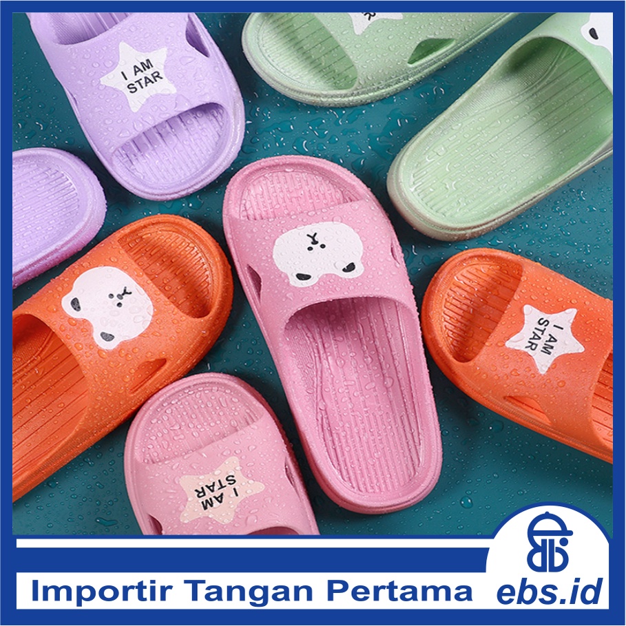 𝗘𝗕𝗦 ✅ COD SA007 Sandal Santai Wanita Rubber Motif Warna Kamar Mandi Dapur Simple