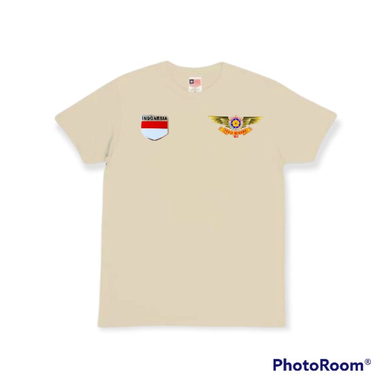 Kaos dalam baju cream SATPOL PP