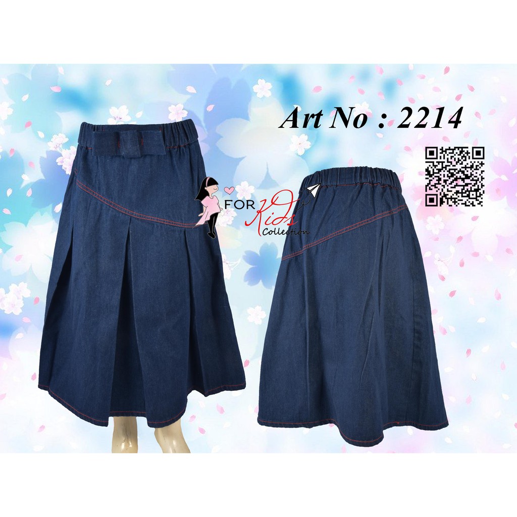 Rok Panjang 7/8 Denim Anak Perempuan